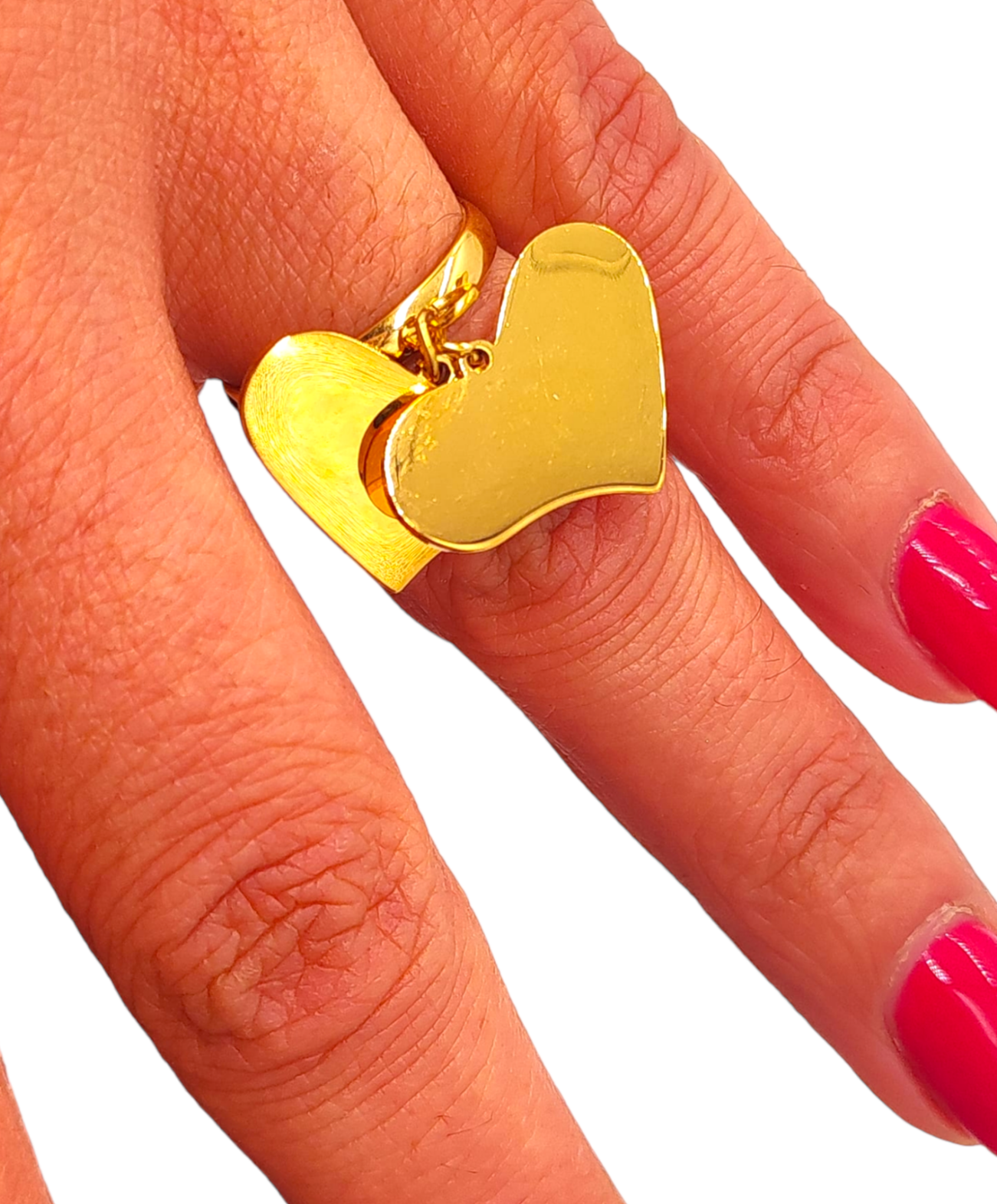 anello con cuori acciaio