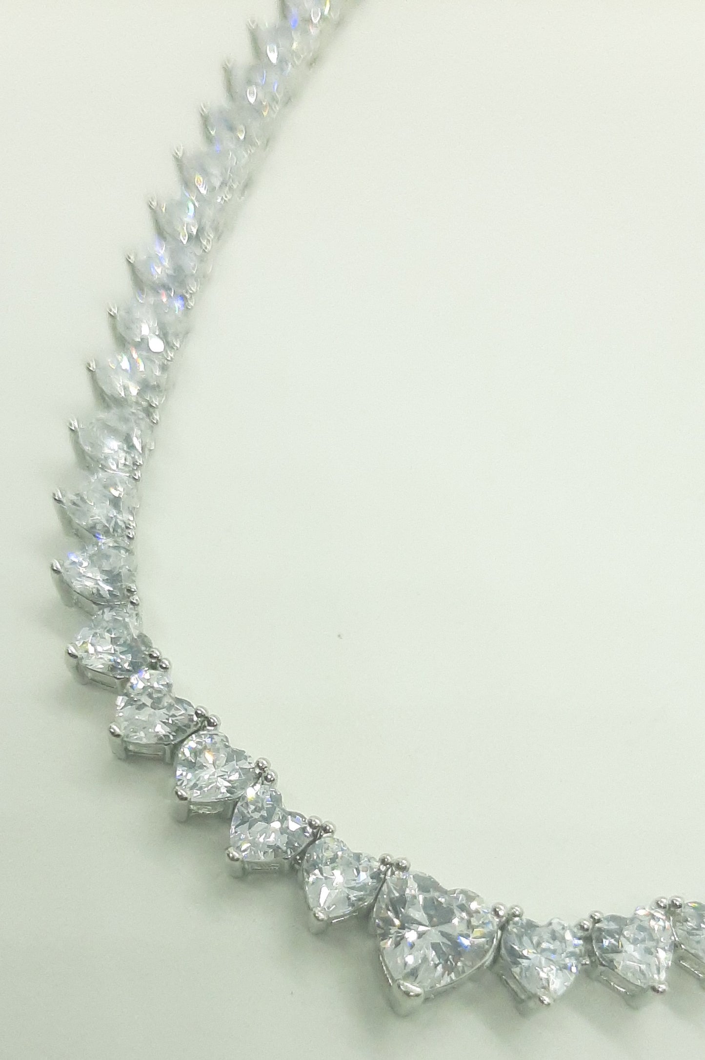 Collana donna tennis cuori con centrale
