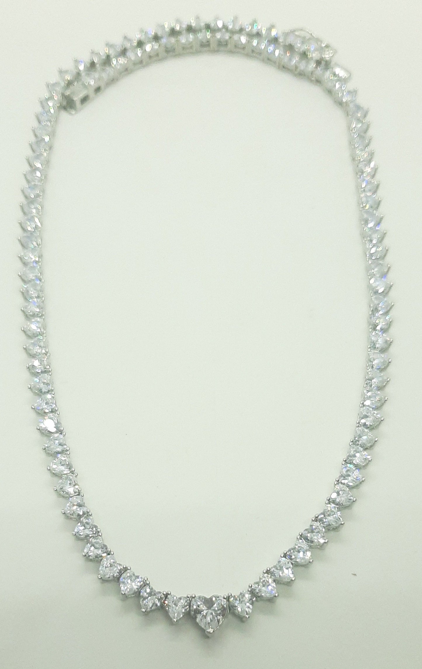 Collana donna tennis cuori con centrale