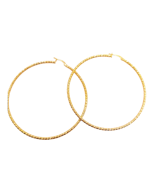 orecchini cerchio hop argento anelle da 6.5 cm