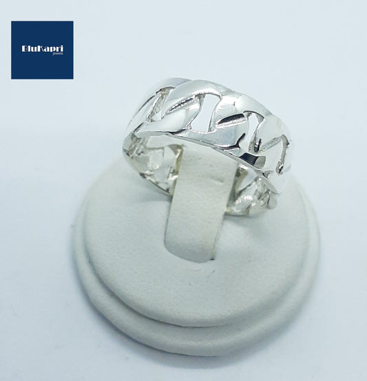 Anello fascia grumetta uomo donna Argento925