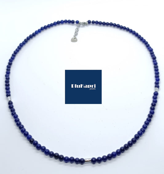 Collana uomo agata blu mykonos