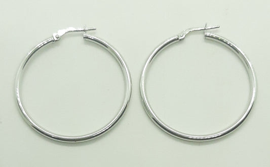 Orecchini in argento hop cerchio